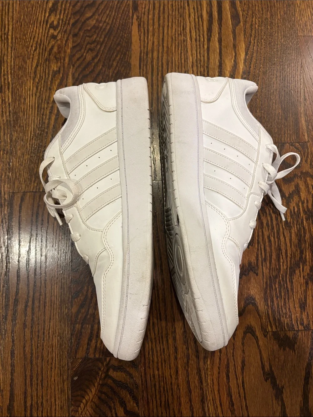 adidas Men’s All-White Low-Top Sneakers